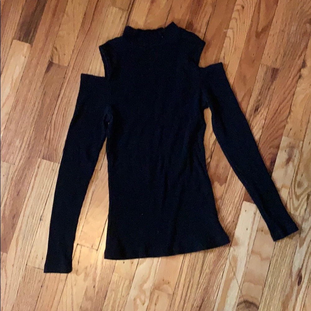 Cold shoulder sweater